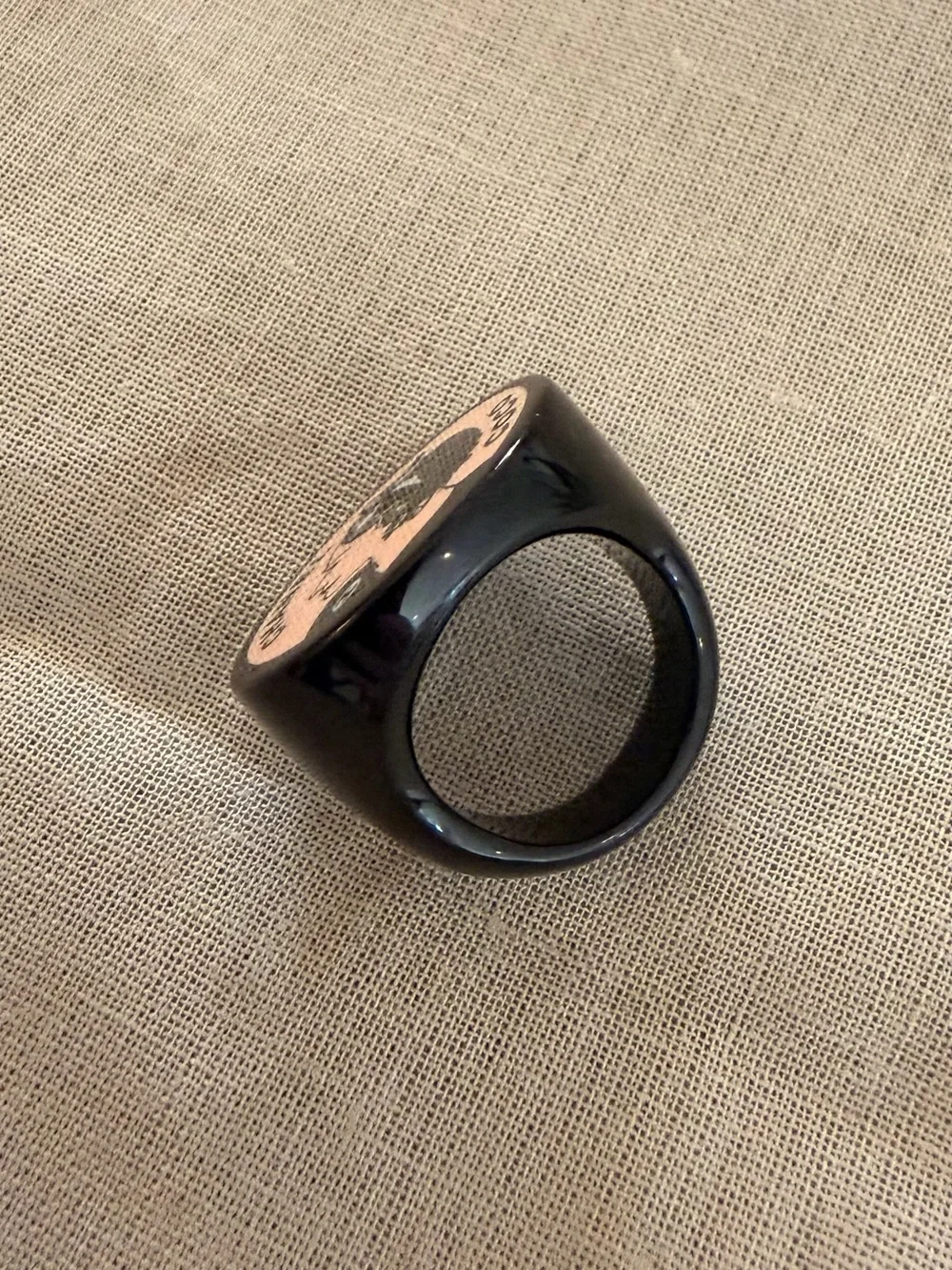 Authentic Chanel, Rare Lagerfeld Era Spring 2003 Coco Profile Ring